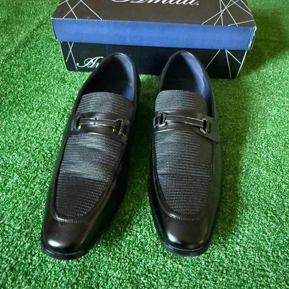 Amalfi Men's Black Slip-On Loafers